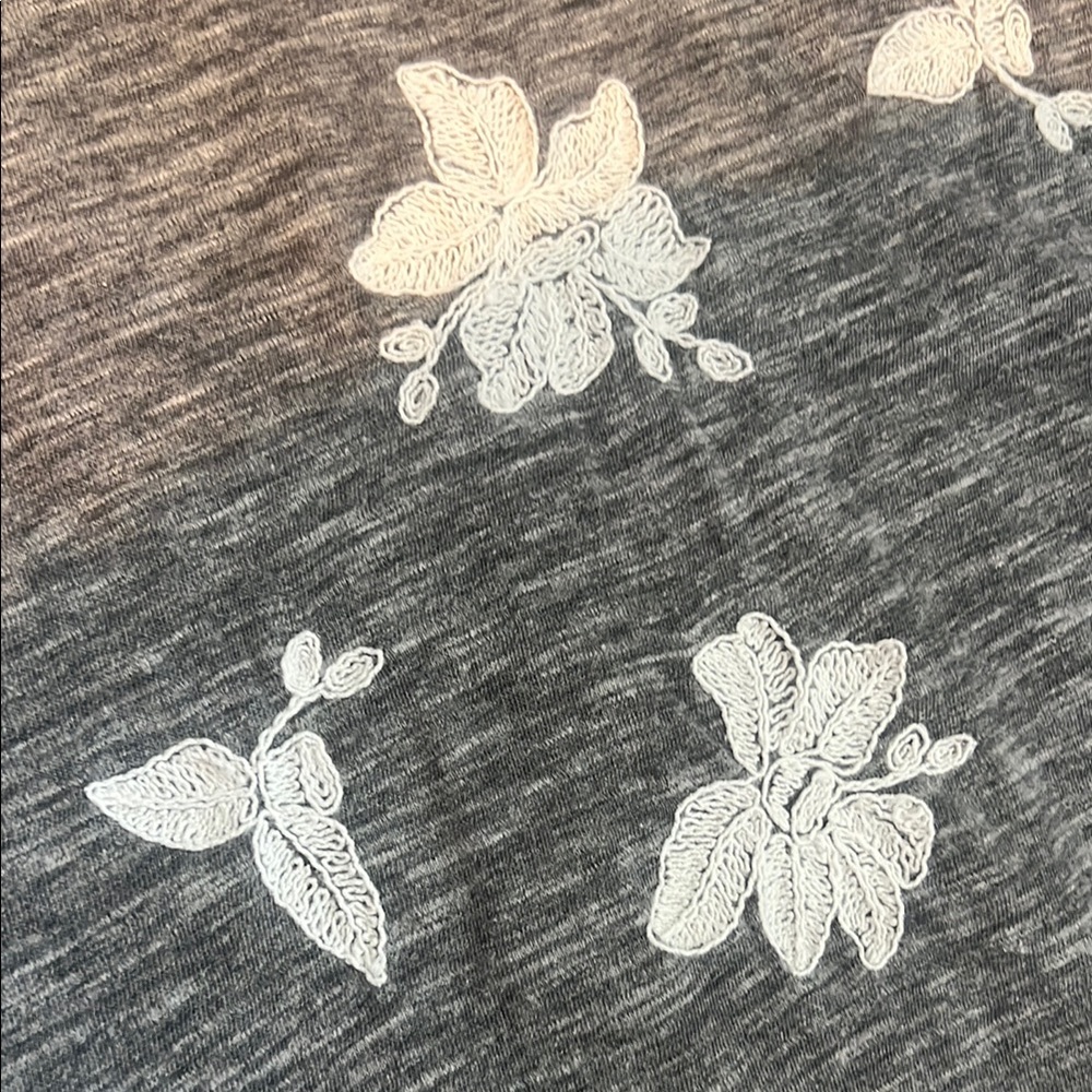 J. Crew Embroidered Floral Design Tee - Picture 2 of 5